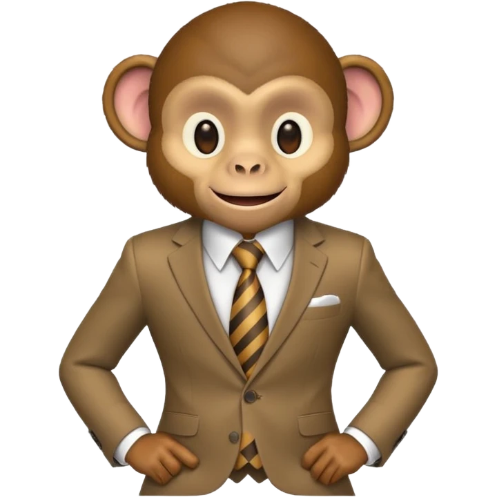 Business monkey emoji