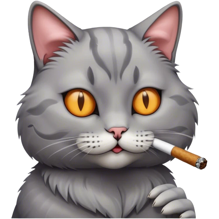 Cat smoking a blunt  emoji