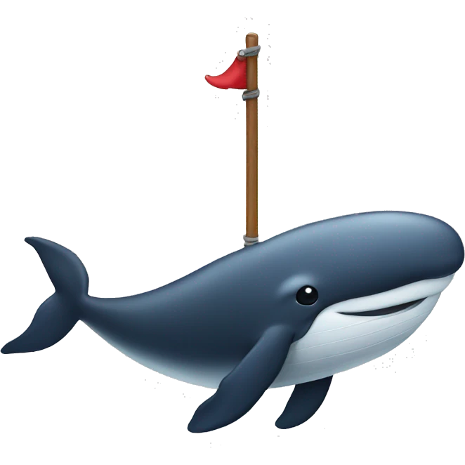 whale with a pole emoji