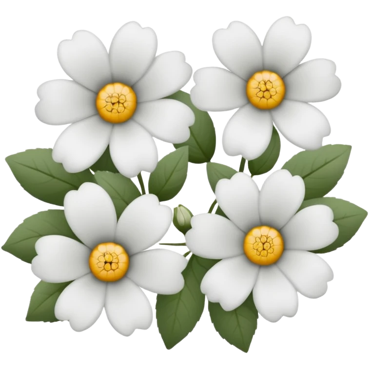 Gray White flowers  emoji