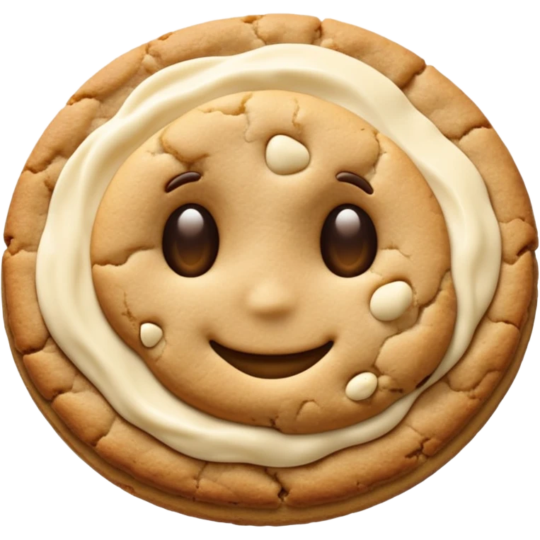 White chocolate chip cookie emoji