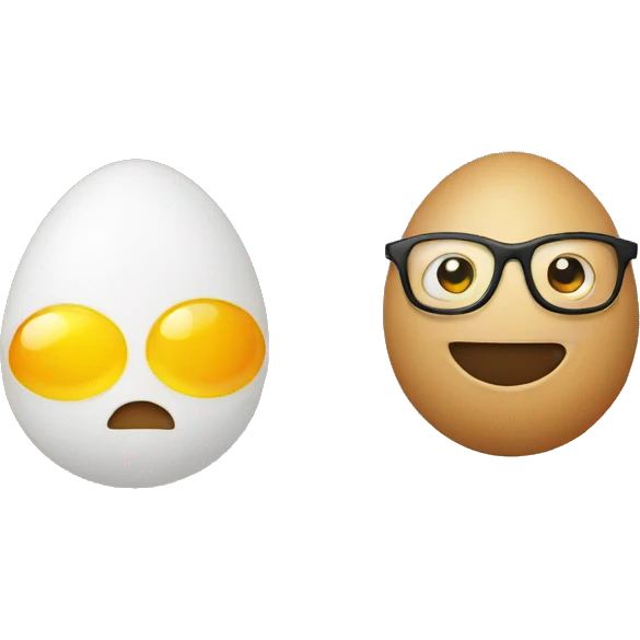 Egg combined with nerd emoji emoji