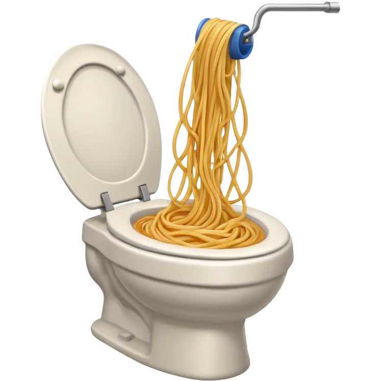 Spagetti and toilet emoji