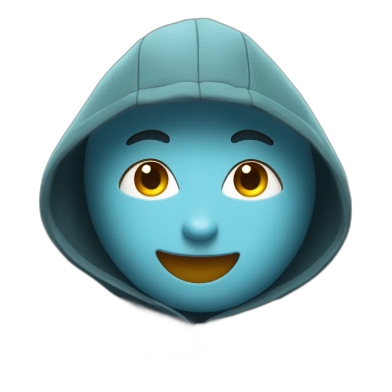 Chat avec une cagoule emoji
