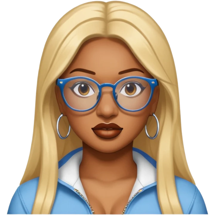 rapper Megan Thee Stallion wear glasses emoji