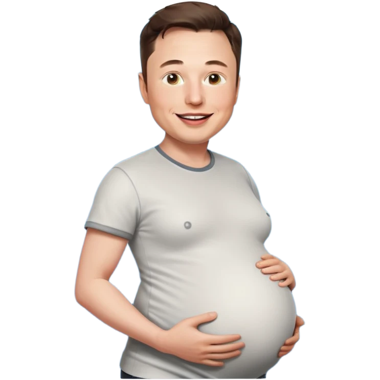 pregnant elon musk man emoji