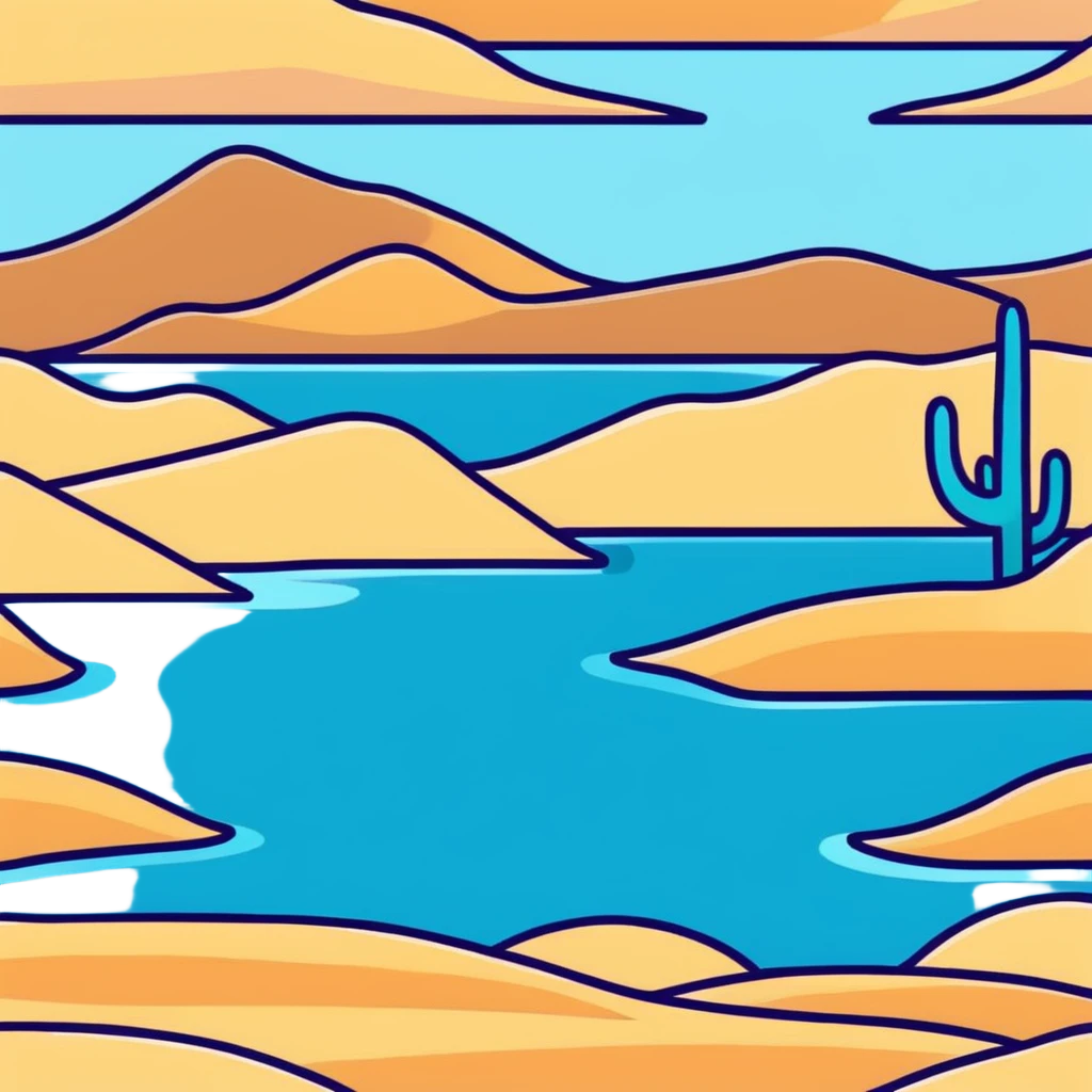 desert mirage with shimmering water emoji