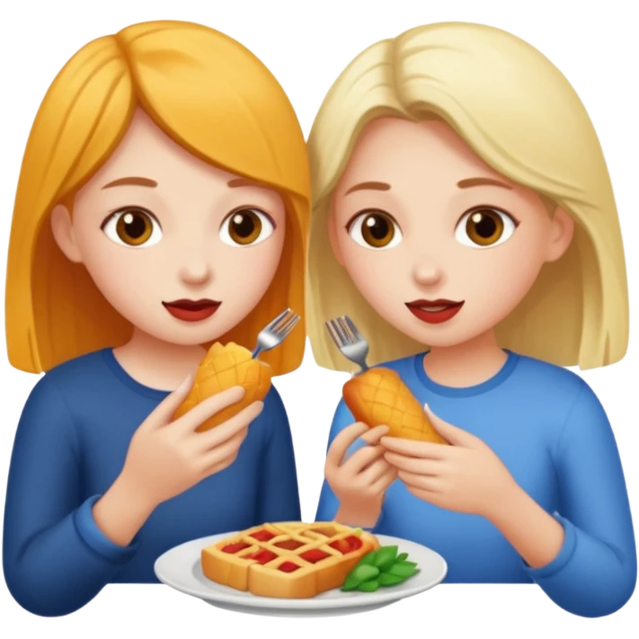 A girl eating out a girl emoji