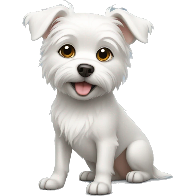 Small white dog emoji