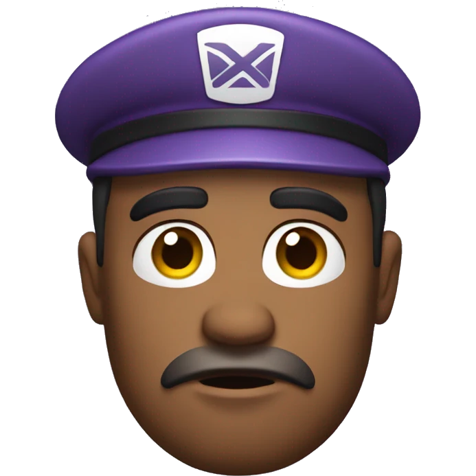 Grumpy FedEx driver emoji
