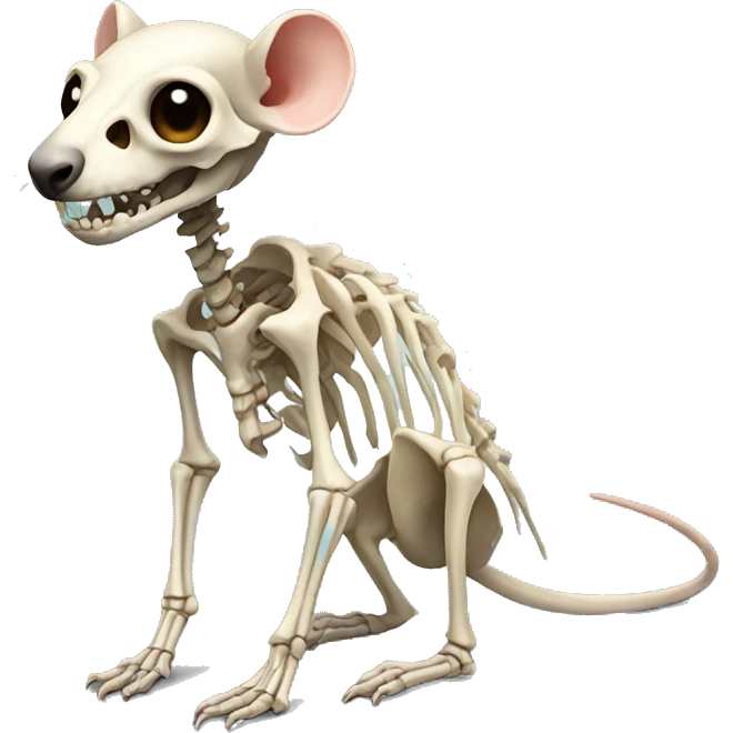 realistic rat skeleton  emoji