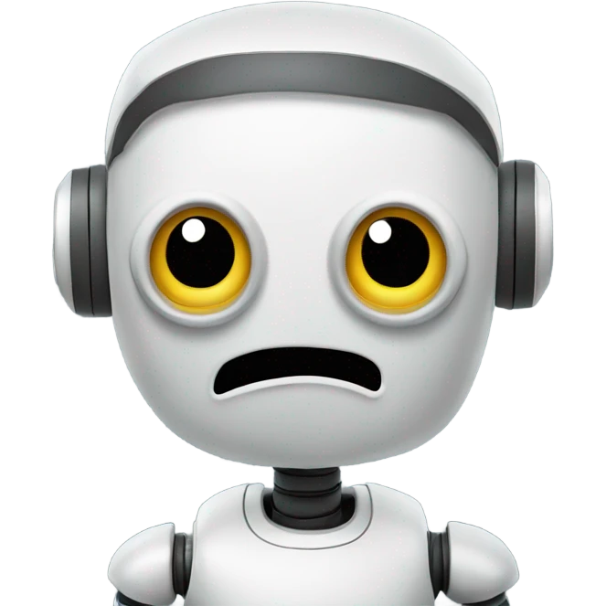 Confused robot emoji
