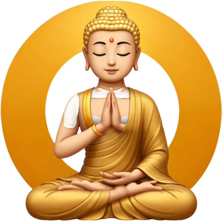 Buddha makes a namaste  emoji