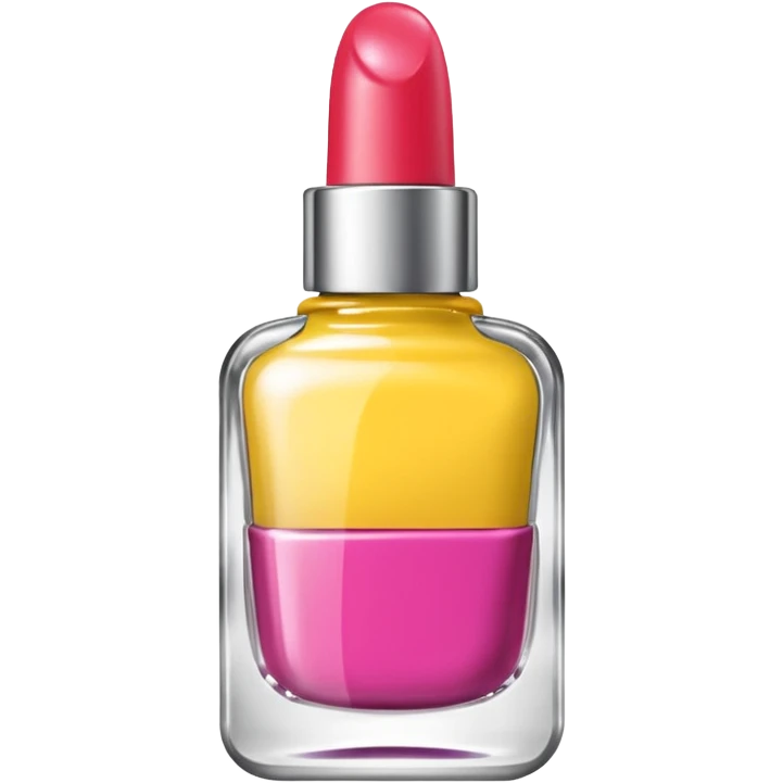 Multi-colored nail polish in bottle  emoji