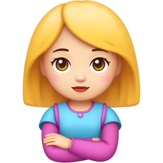 boneca, cute doll, emoji style, simple, colorful, no text emoji