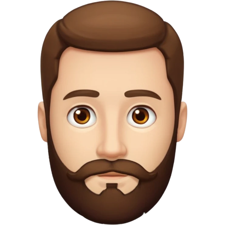 a man with beard  without mustache  emoji