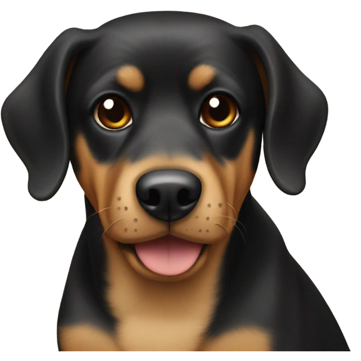 Black and tan dog emoji