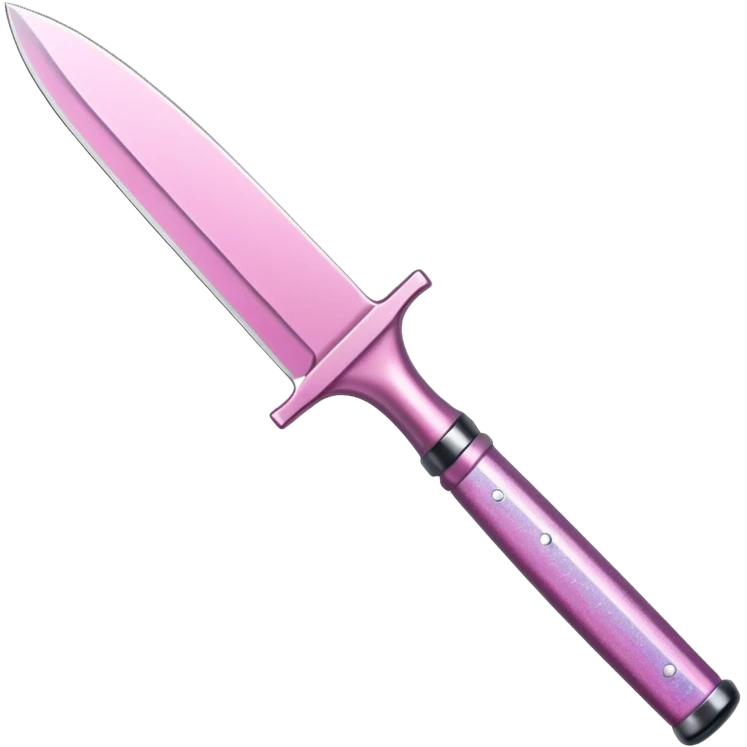 Pink ombre knife with glitter emoji