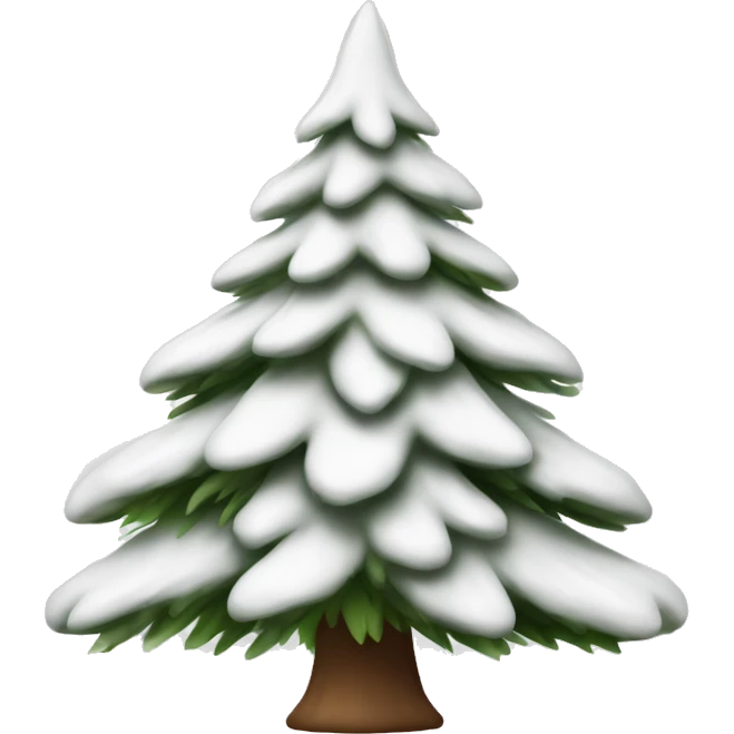  actual white fir christmas tree isolated.  emoji