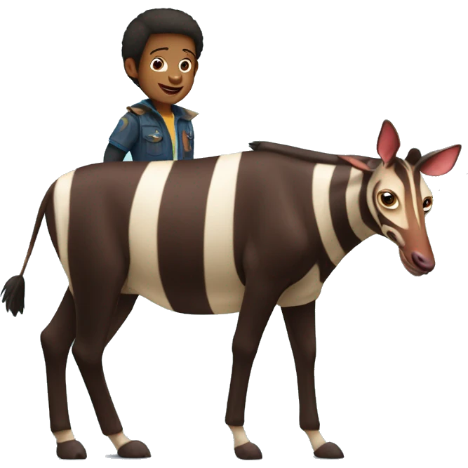 Okapi with with Diego from Dora the Explorer emoji