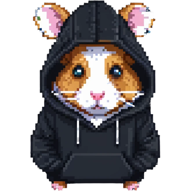 Hamster in a hoodie emoji
