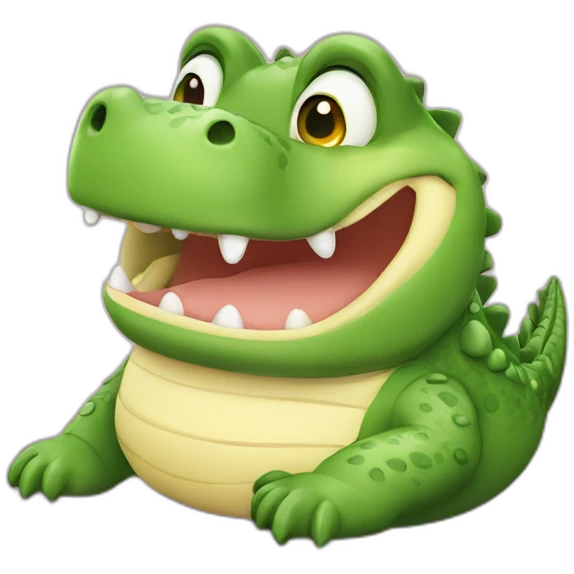 Cute little Chubby Crocodile  emoji