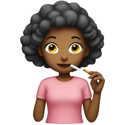 Girl lighting cigarette emoji