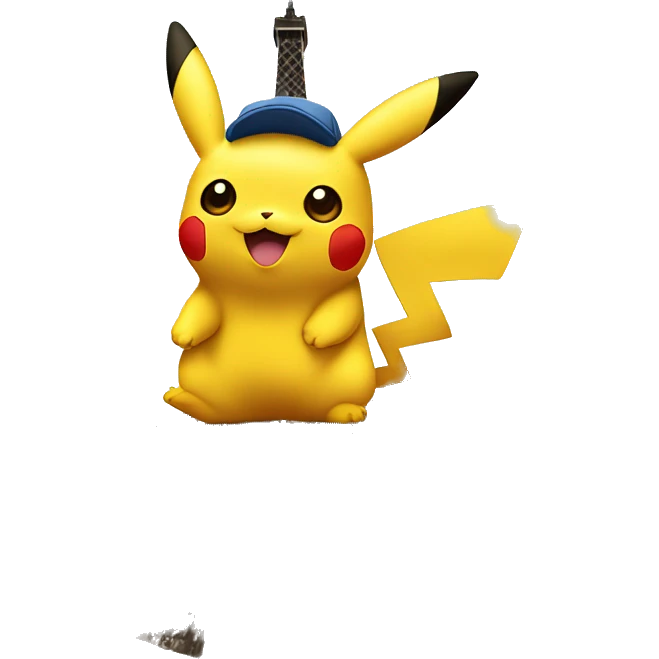 Pikachu in paris emoji
