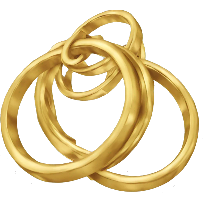 5 connected gold rings emoji