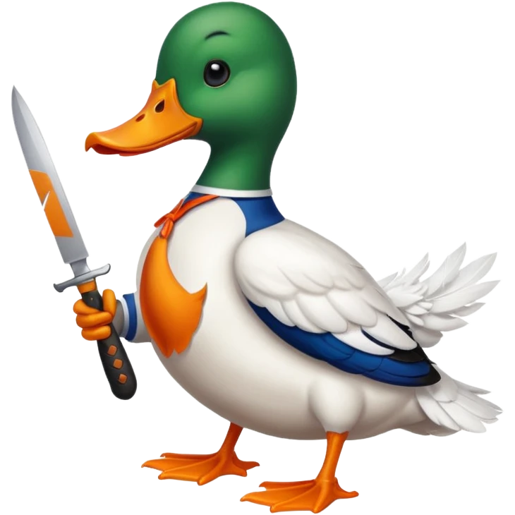 Pato con cuchillo emoji
