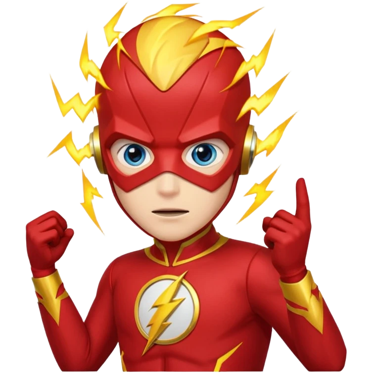 The Flash with blue eyes emoji