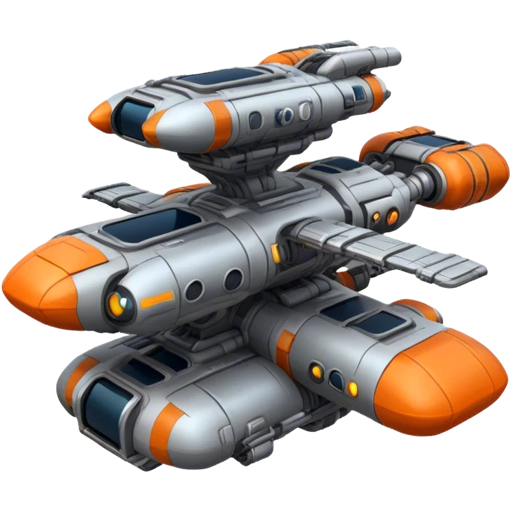 Orange, Starcraft style, neon, cyberpunk, gravity realistic space station emoji