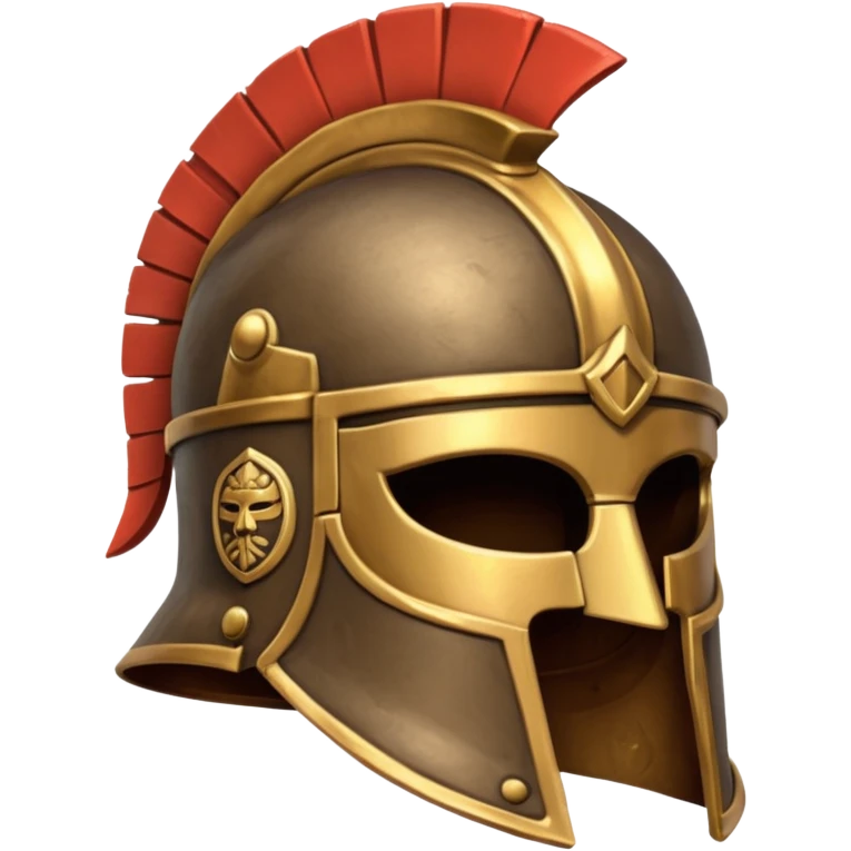 An emoji of an ancient Roman gladiator's helmet with a crest. emoji
