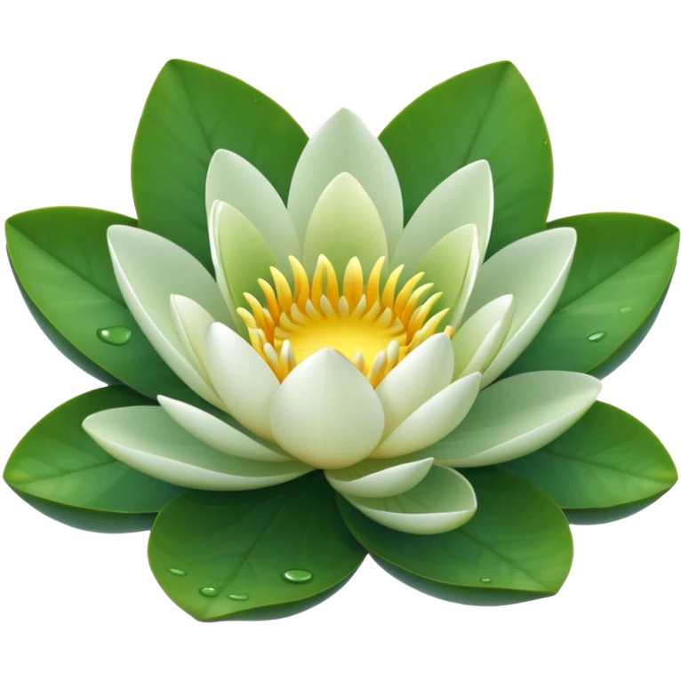 water lily circle leaf emoji