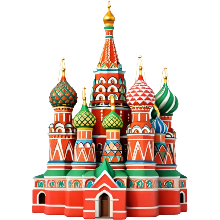 Moscow St. Basil's Cathedral in the form of a figurine souvenir emoji