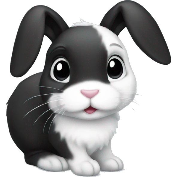 Black and white bunny emoji