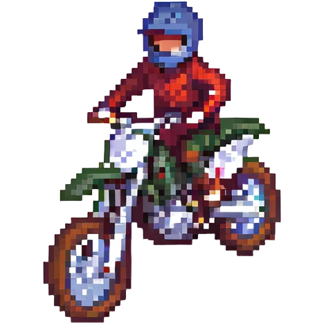 motor cross, 3/4 view emoji
