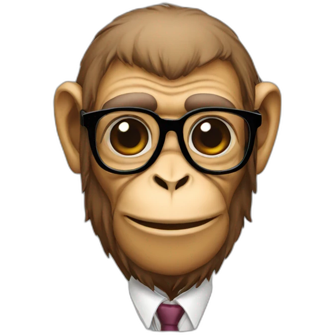 monkey professor with sunglasses emoji