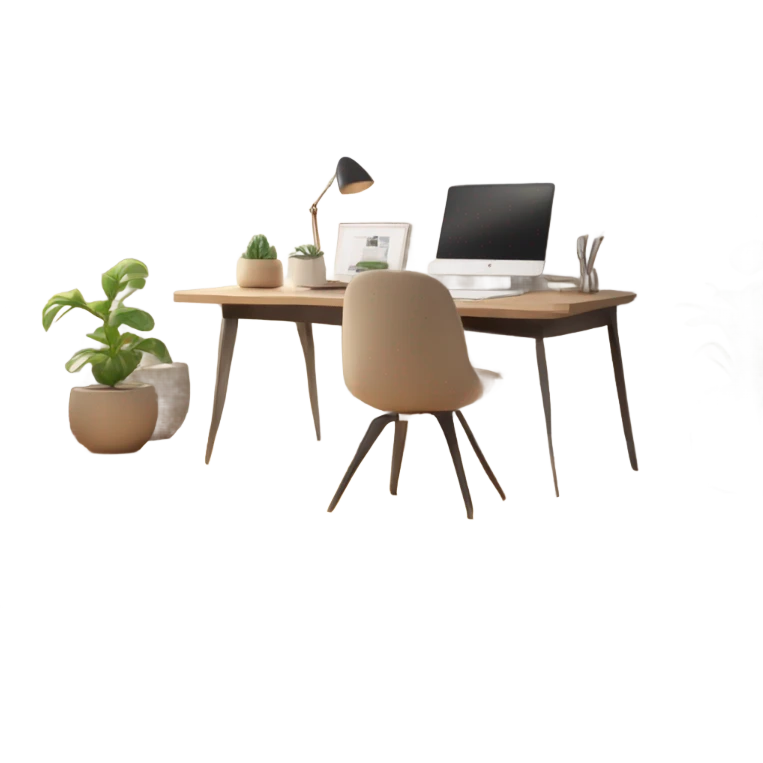modern-minimalistic-decorated-home-office-front view emoji