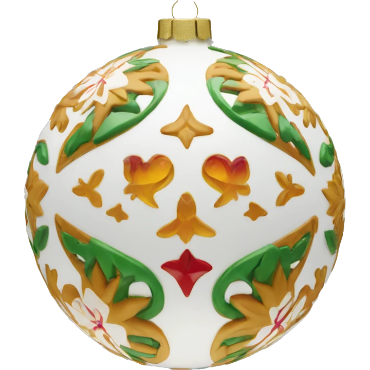 Ornament with designs emoji