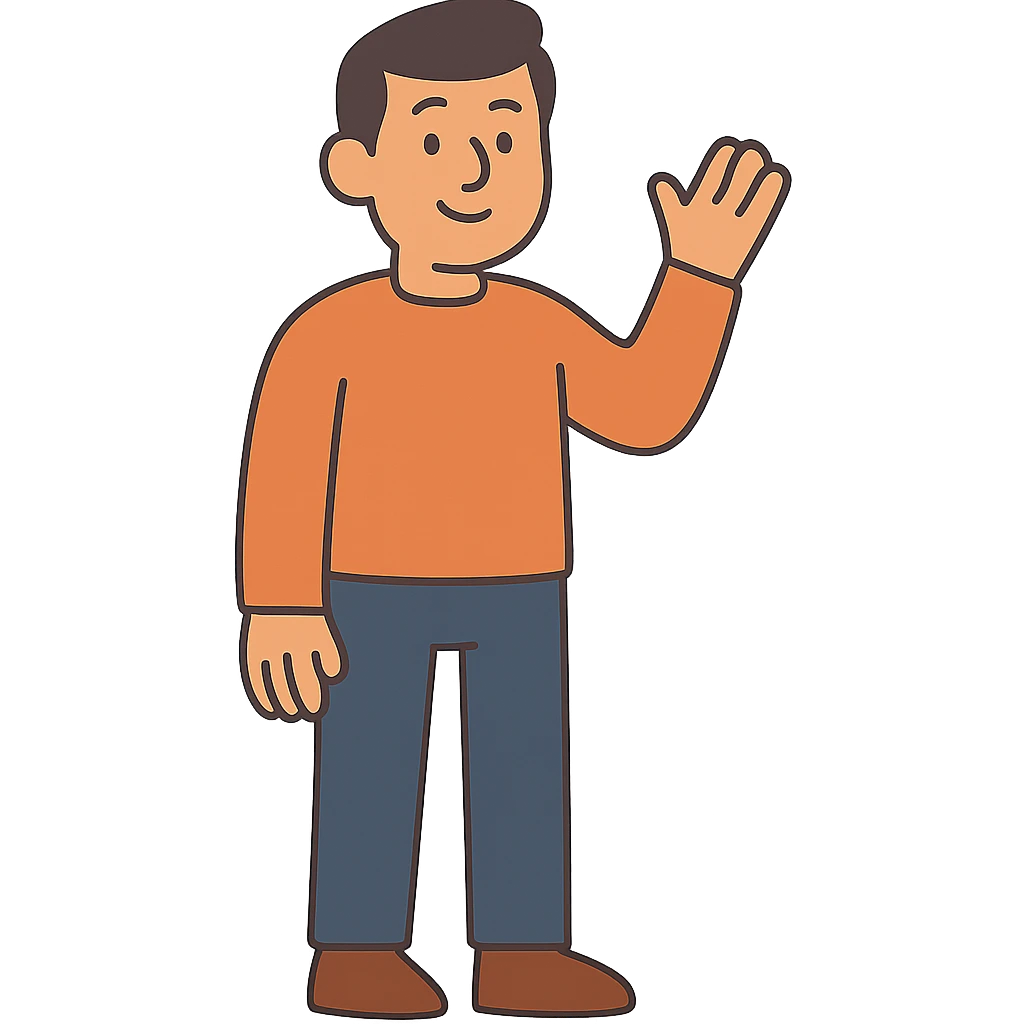 flat toon style man emoji