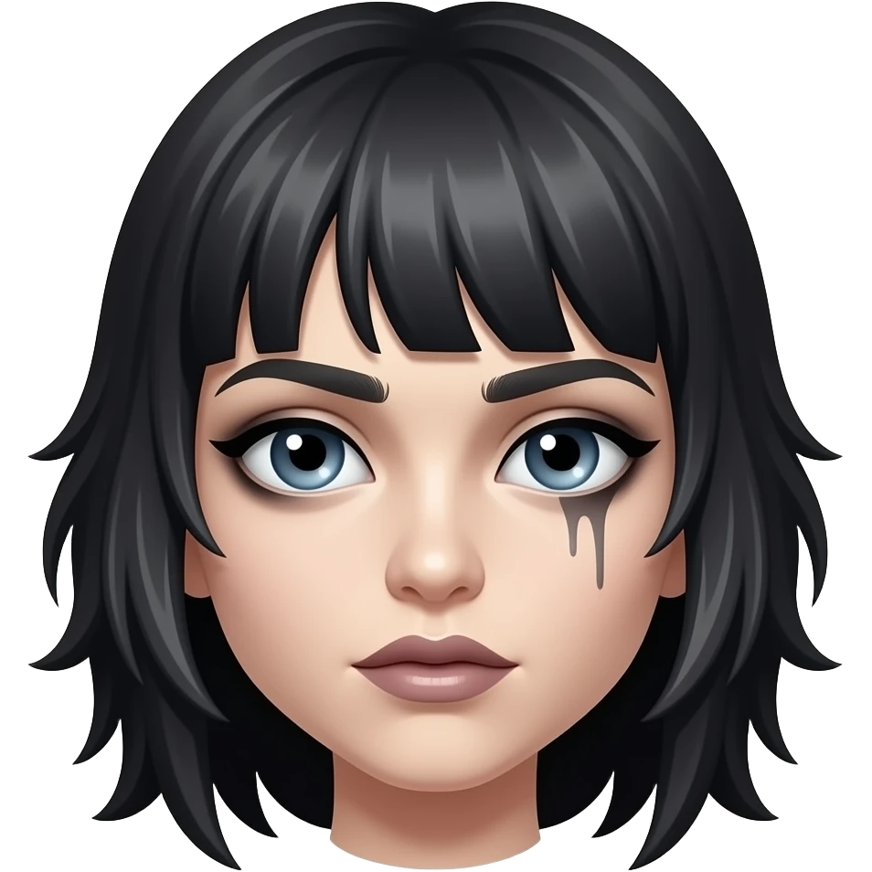 Emoji style grunge emo emoji