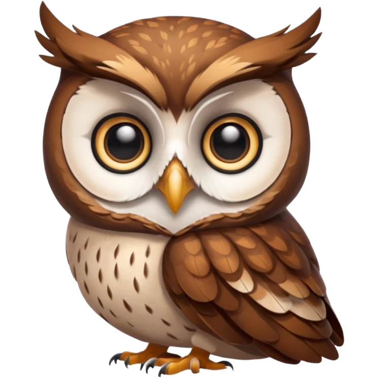 A calming friendly owl emoji