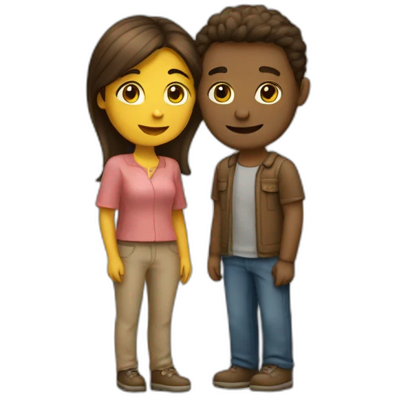 Deux personnes qui s'embrassent emoji