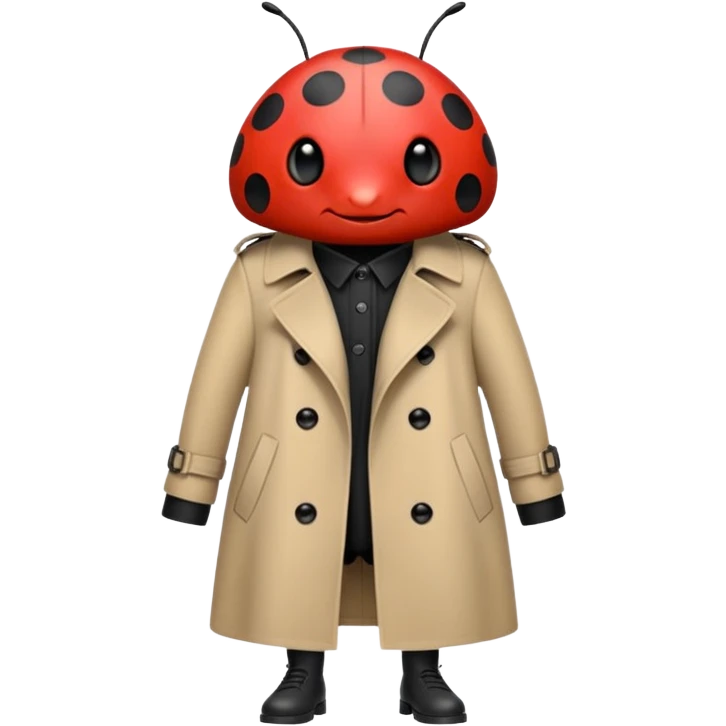 Ladybug wearing a trench coat  emoji