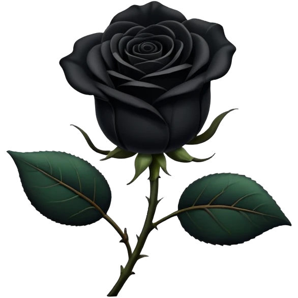  Black rose emoji