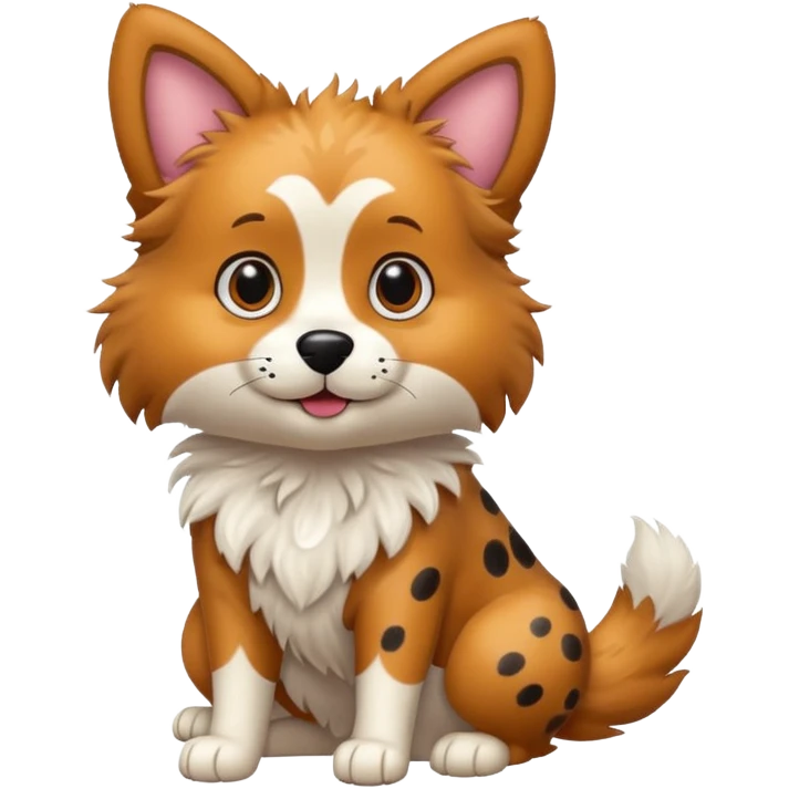 The catdog is something between a cat and a dog. emoji