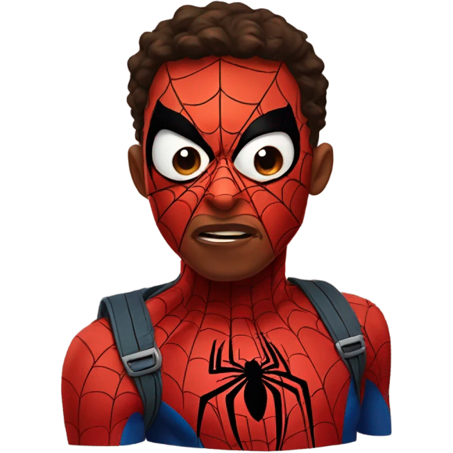 spiderman crying emoji