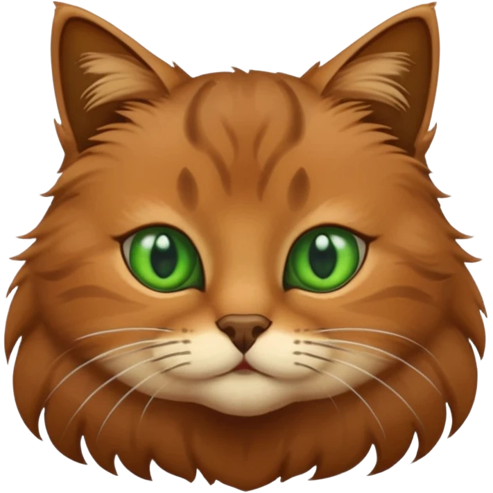 A fluffy Brown cat emoji