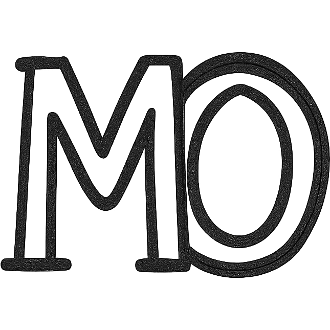 intertwining of two letters M and O emoji